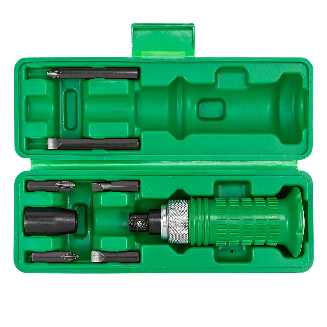 Отвертка ударная с набором бит, 8 пр. RockForce RF-5064E