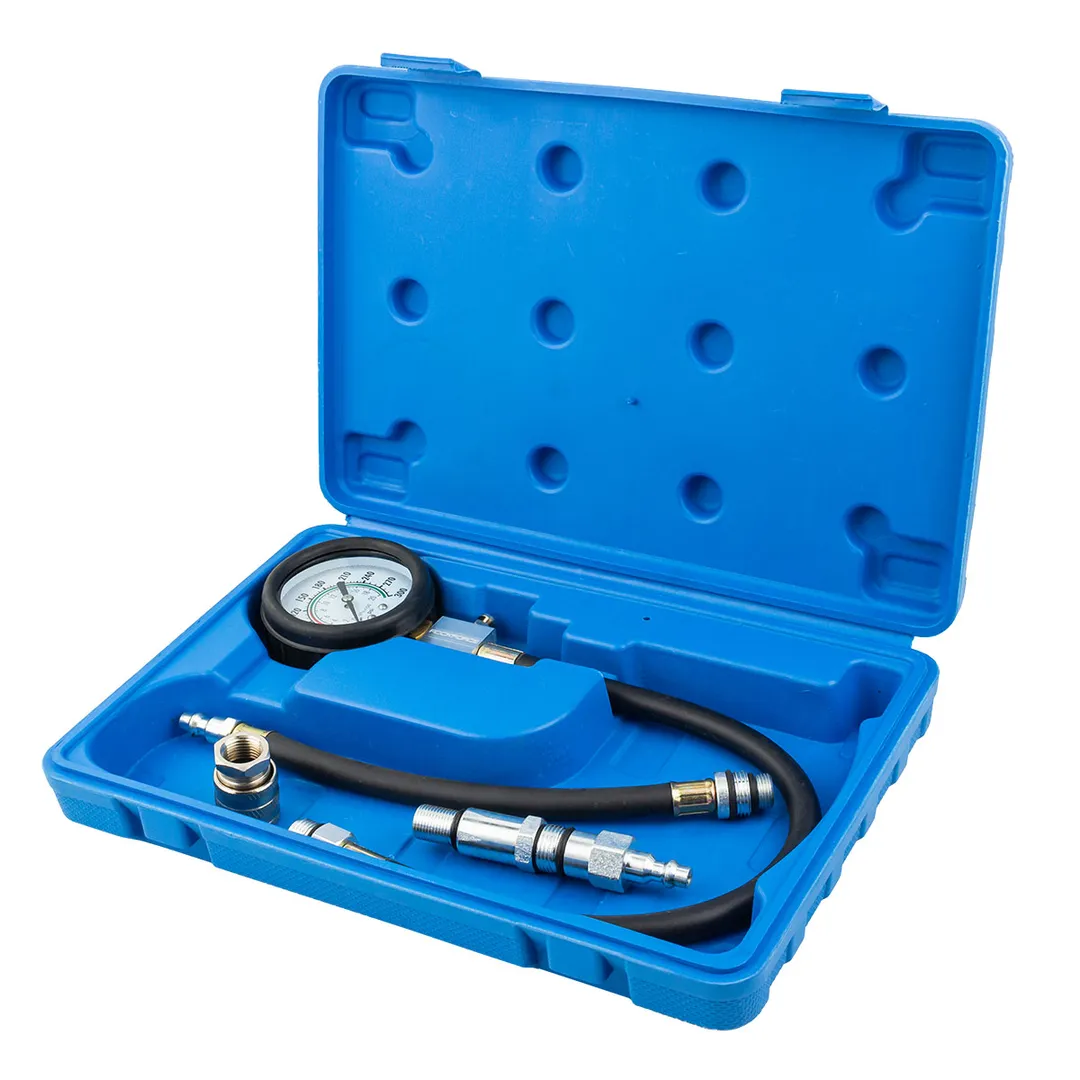 Компрессометр для бензиновых двигателей, 0-21bar, 4 пр. RockForce RF-907G09