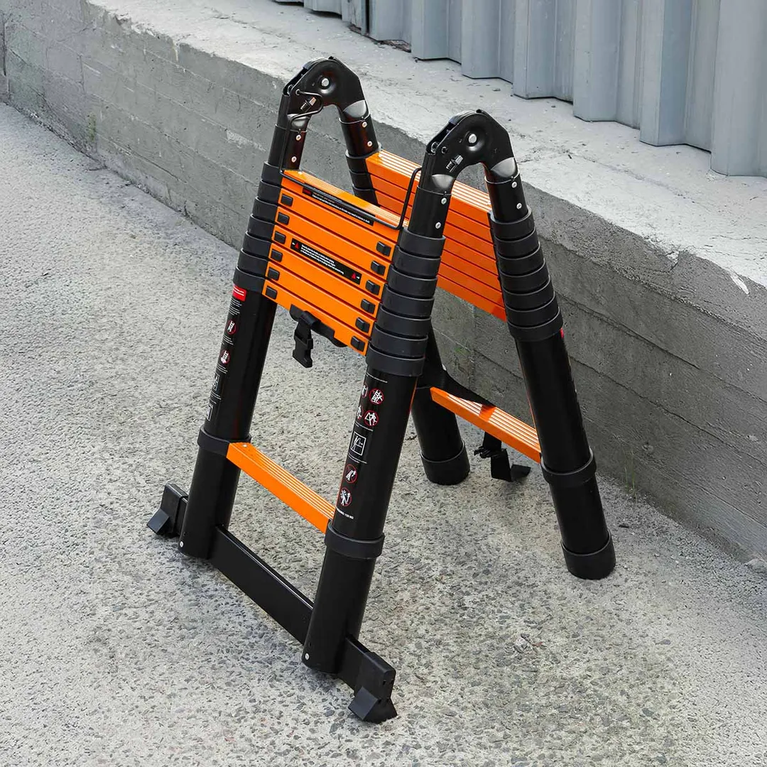 Лестница-стремянка телескопическая алюм. бытовая 2.5+2.5 м, 8+8 ступ. ISMA ISMA-UP250-M