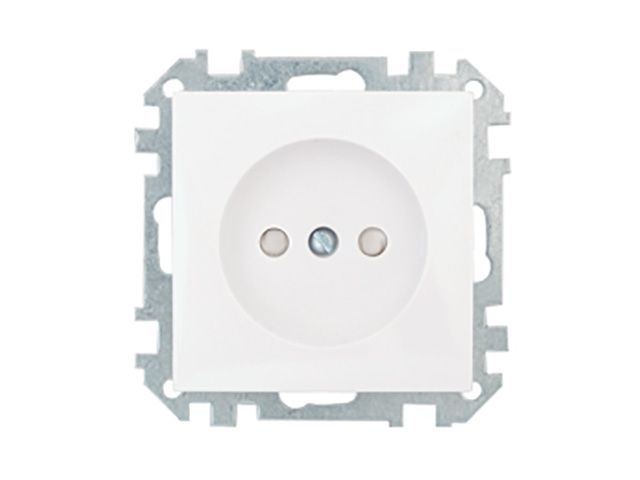 Розетка 1-ая (скрытая, б/з, з/ш) белая, Стиль, Bylectrica РС16-528