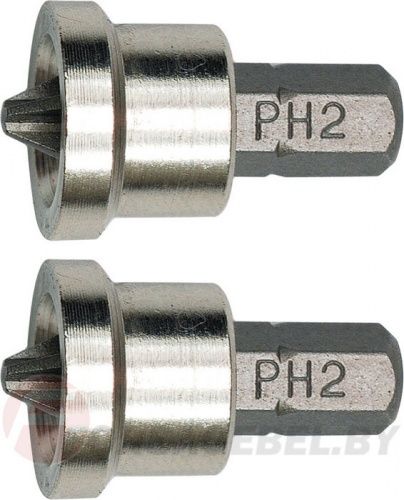 Бита PH2х25 мм 1/4'' с ограничителем 2 шт Vorel 65800