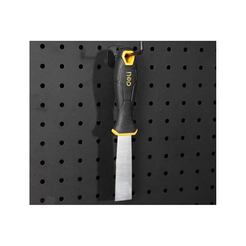 Шпатель нержавеющий Deli YS EDL-HD2-5, 63 мм, ручка 2K, черный, желтый