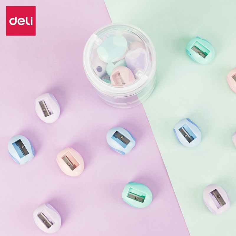 Точилка "Deli 0588", 1 отверстие, ассорти