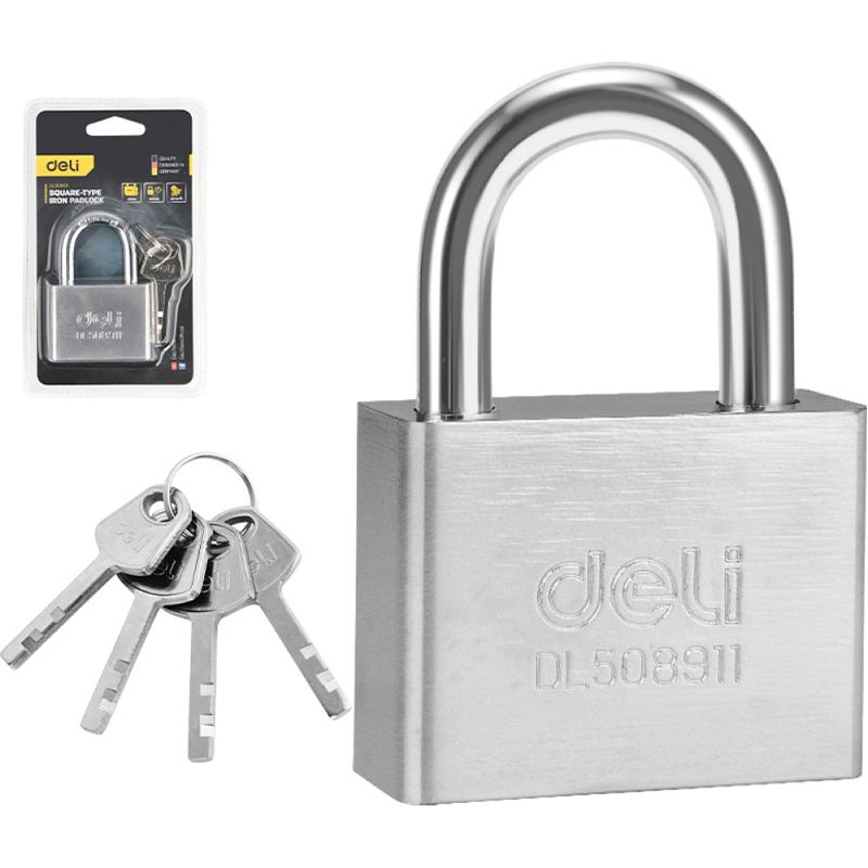 Замок навесной Deli EDL508911, 50 мм