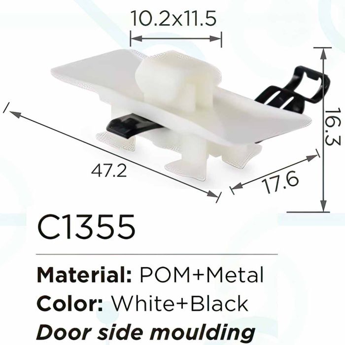 Клипса для крепления внутренней обшивки а/м универсальная пластиковая, 100 шт Forsage C1355(universal)