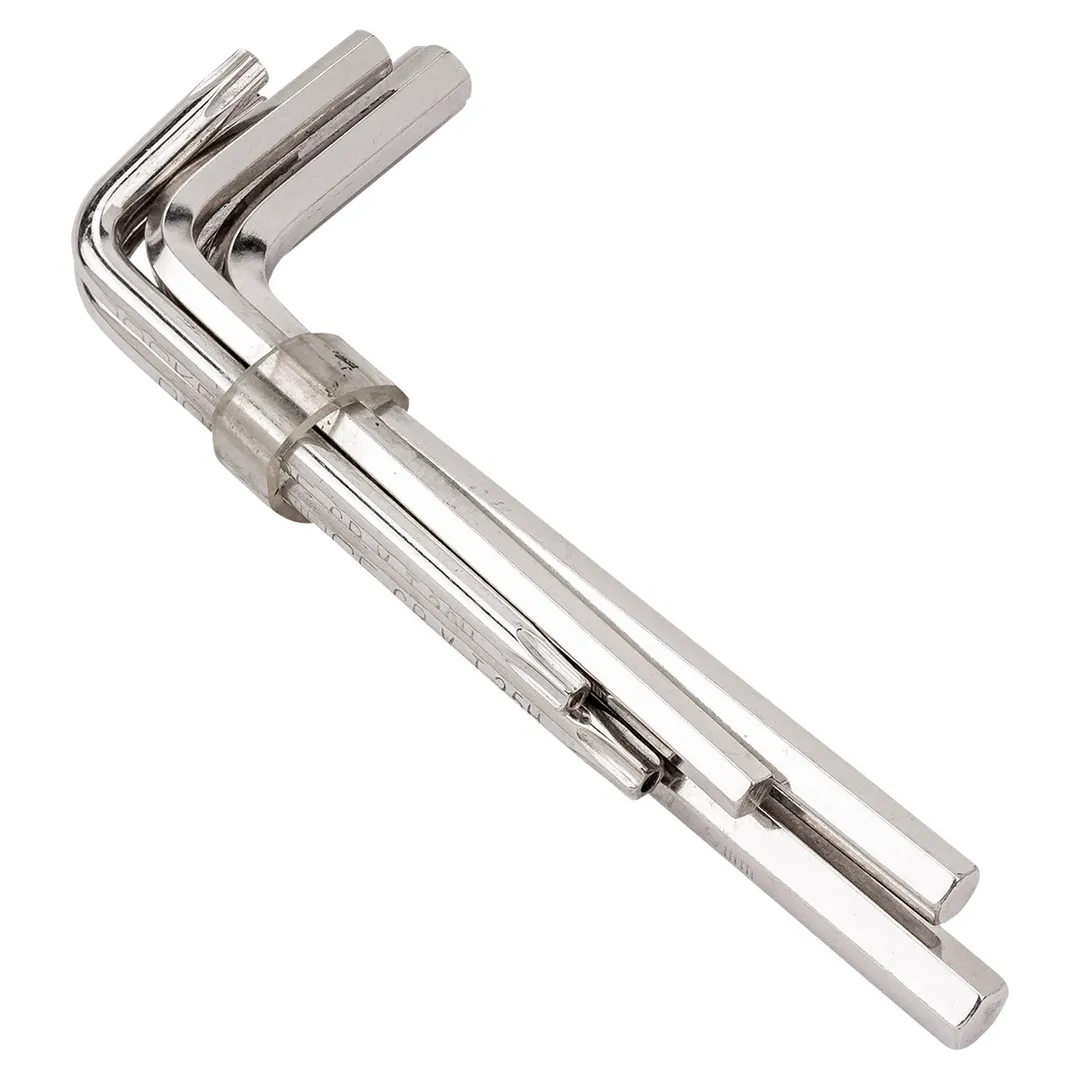 Набор Г-образных длинных HEX 4-6 мм, Torx TR T20H, T25H 5 пр RockForce RF-5055-lg