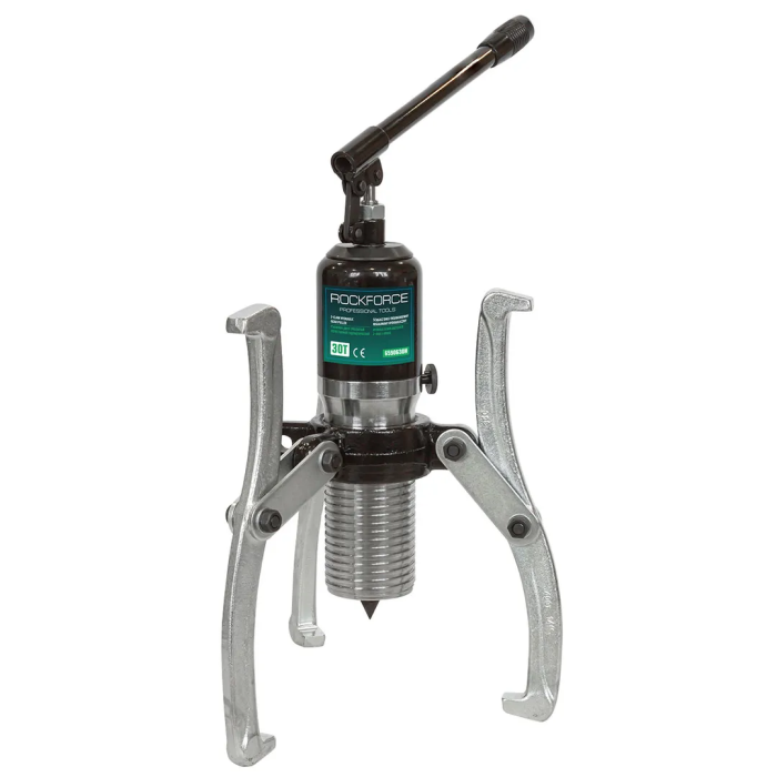 Съемник двух-трехлапый переставной гидравлический 30 т, Øзахвата 150-400 мм, глубина захвата 220 мм, ход штока 70 мм, RockForce RF-6590630H