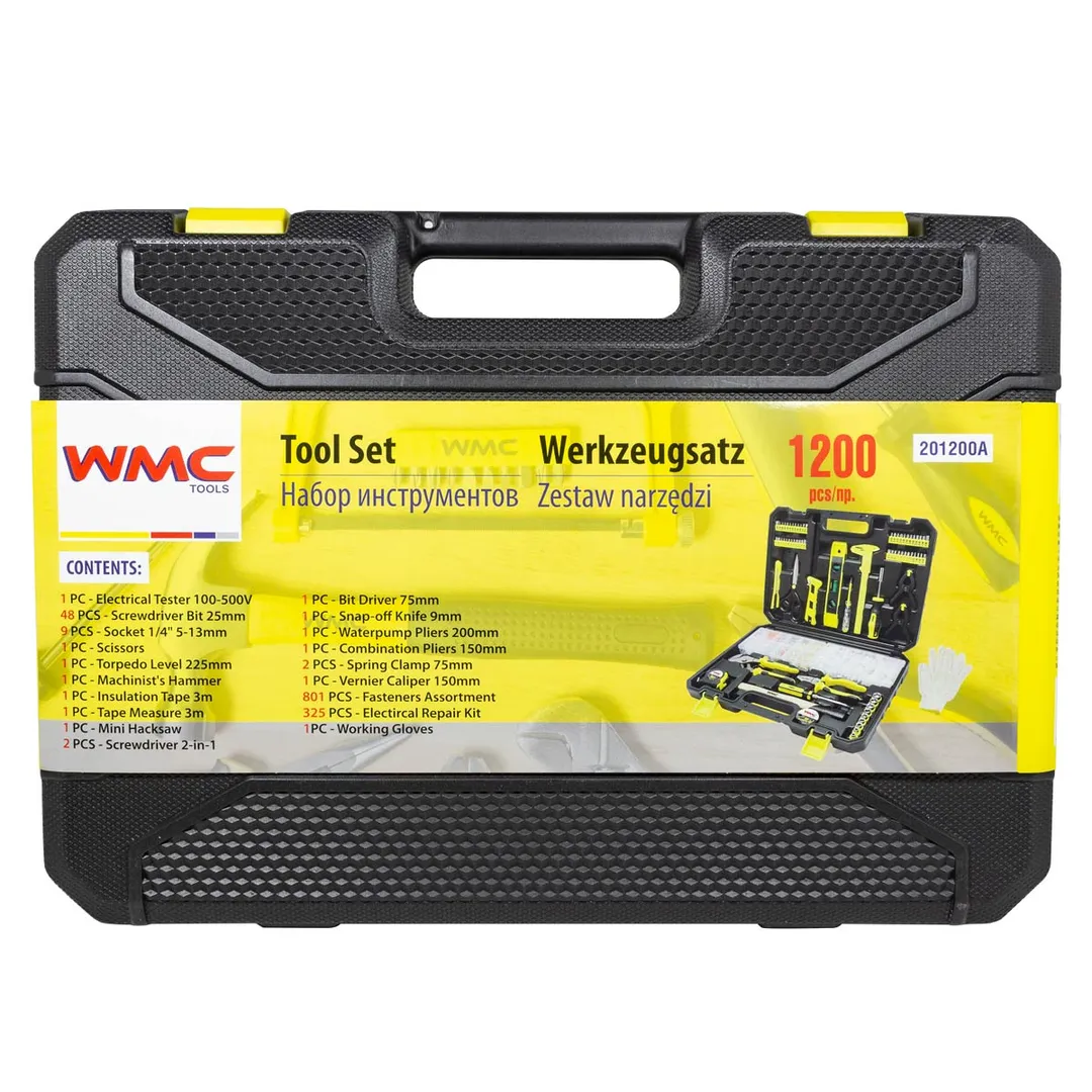Набор инструментов 1200 пр., 1/4'', 6-гр, 5-13 мм WMC TOOLS WMC-201200A