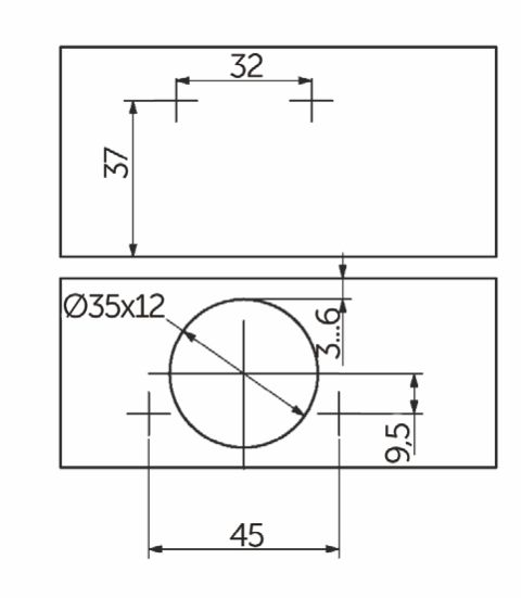 Петля полунакладная с доводчиком 45мм h0 clip-on AKS LIGHT 74161