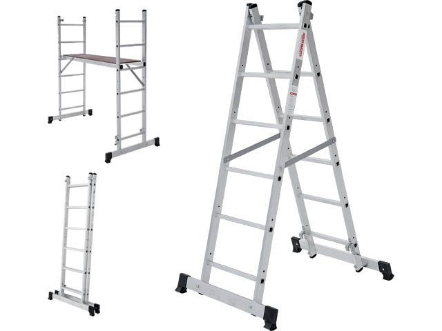 Лестница-помост алюм. 80 см 6 ступ. 11,6 кг NV1415, макс. нагрузка 150 кг Новая Высота 1415206