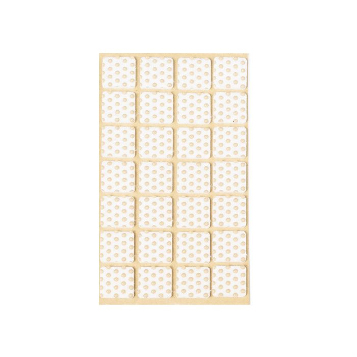 Подкладка самоприлипающая фетровая прорезиненная 20 х 20мм (1упак.=28шт), белая, FOLMAG 109740