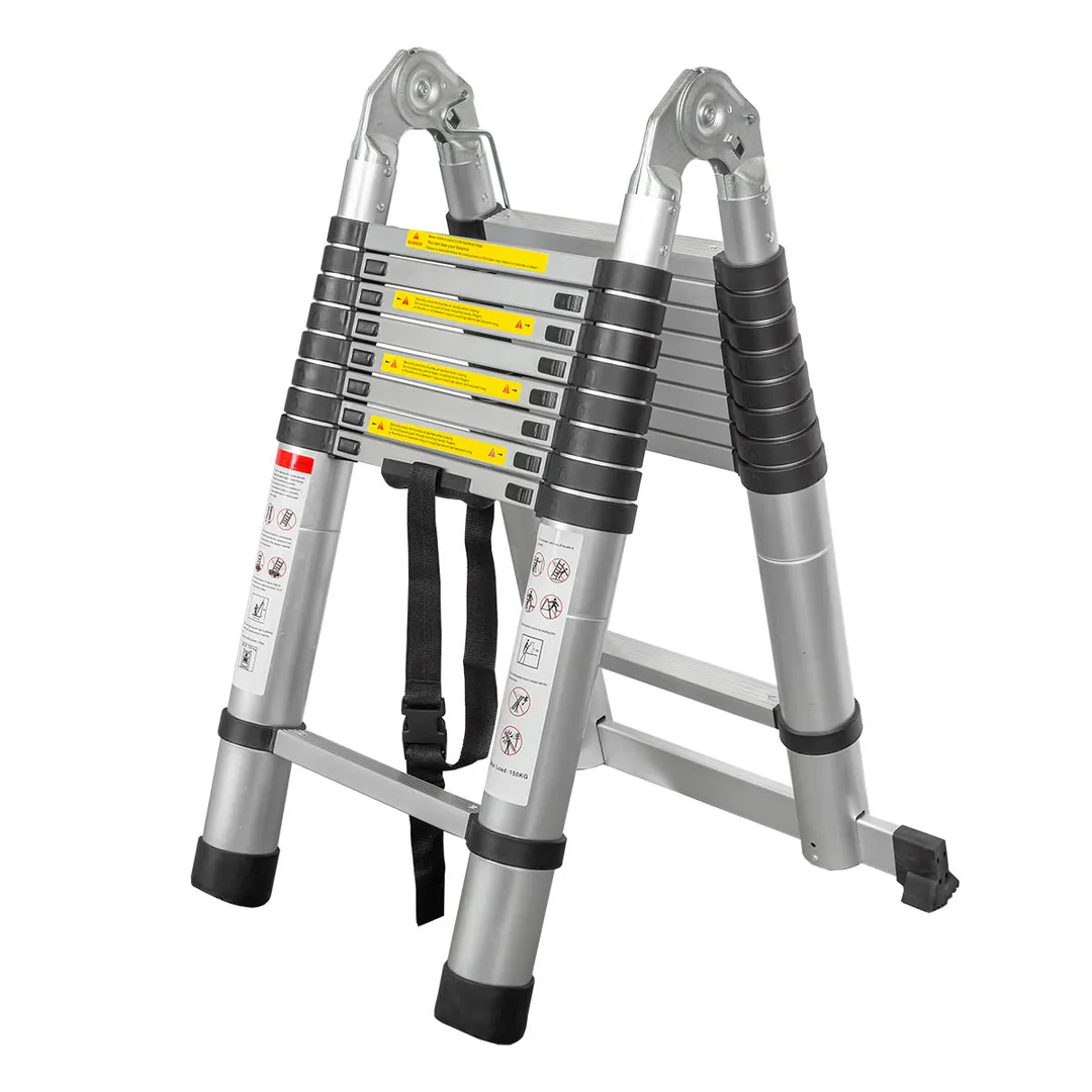 Лестница-стремянка телескопическая алюм. бытовая 2.8+2.8м, 9+9 ступ. Forsage F-UP280-M