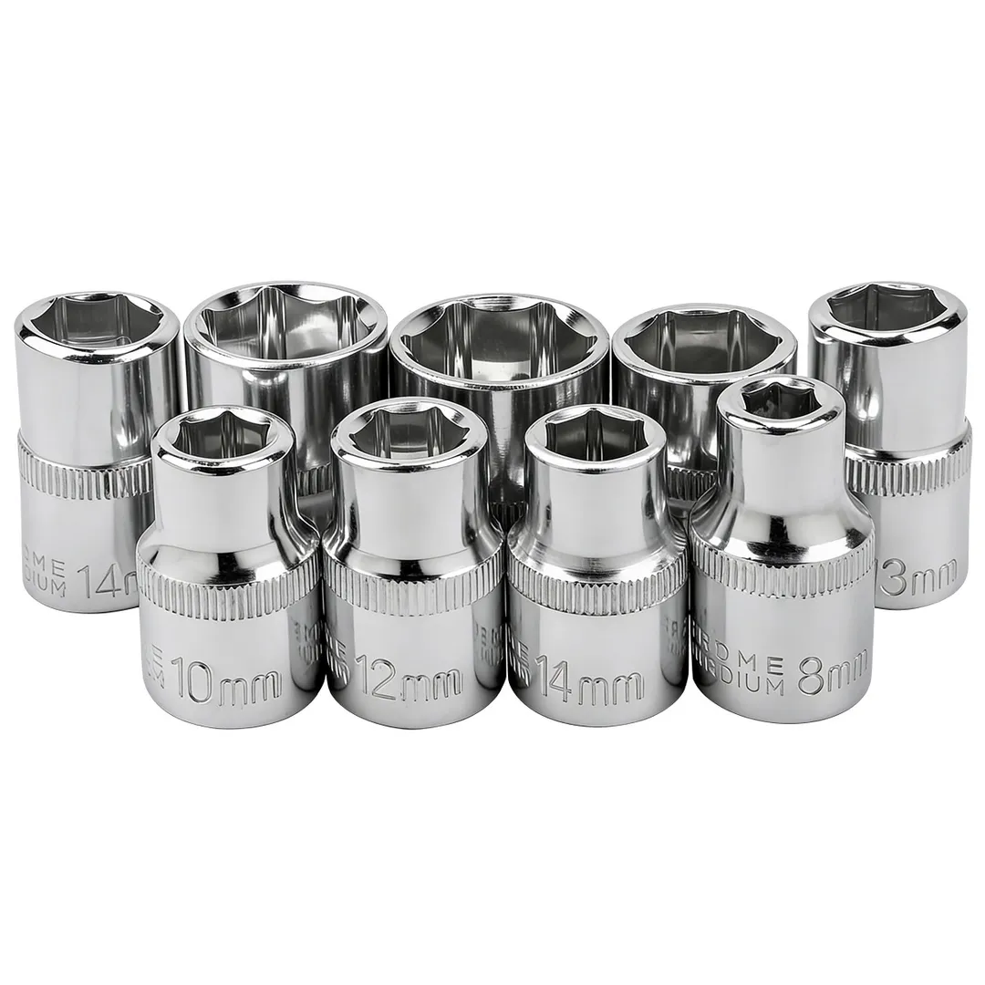 Набор головок 8-21 мм с Г-образным воротком 220 мм, 1/2'' 6-гр 10 пр ISMA ISMA-4104-5