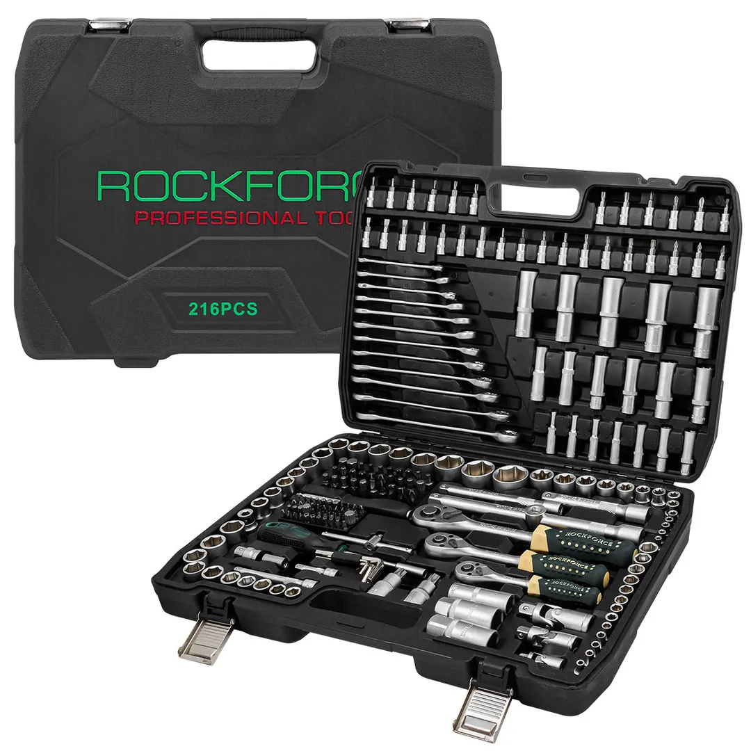 Набор инструментов 216 пр. 1/4''&3/8''&1/2'' 6-гр RockForce RF LIGHT-38841-216