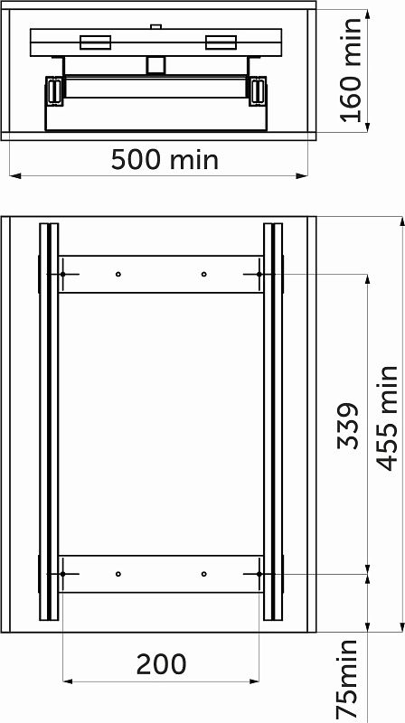 Доска гладильная встраиваемая, бежевый AKS 114784