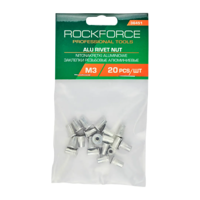 Набор резьбовых алюминиевых заклепок М3 20 шт RockForce RF-36451