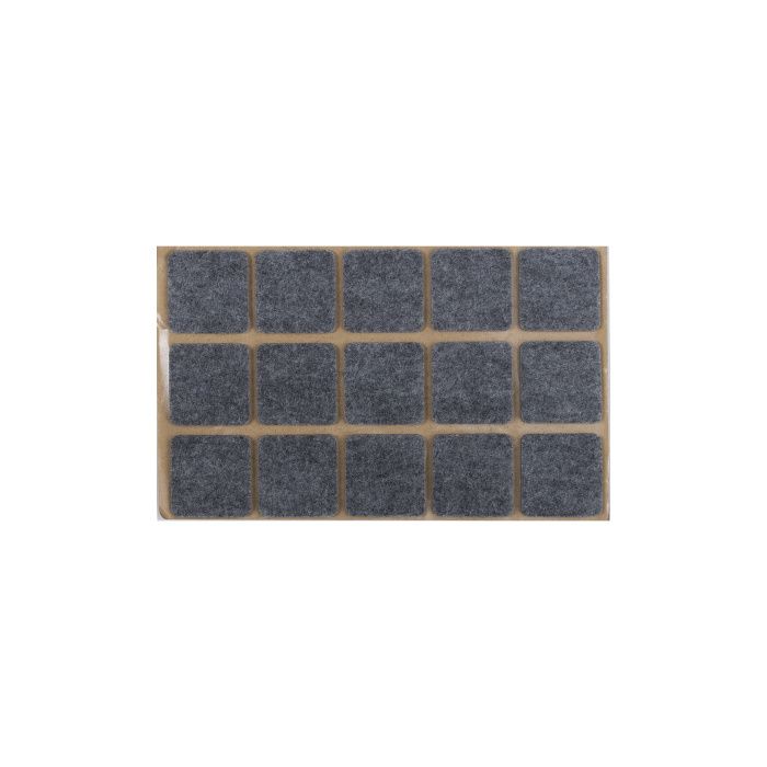 Подкладка самоприлипающая фетровая 30х30мм (1лист-15шт) серая FOLMAG 36138