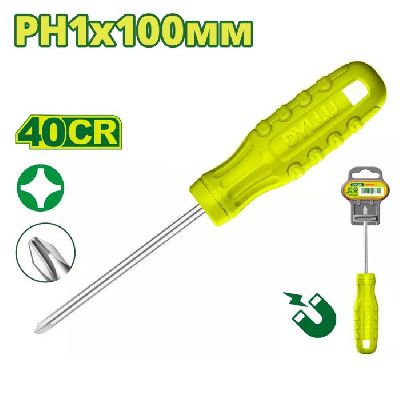 Oтвертка крестовая PH1x100 мм DYLLU DTSD4914