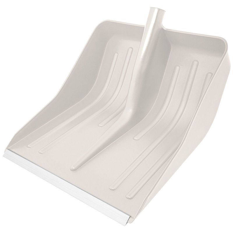 Лопата для уборки снега пластиковая, белая, 420 х 425 мм, без черенка, Сибртех 61615