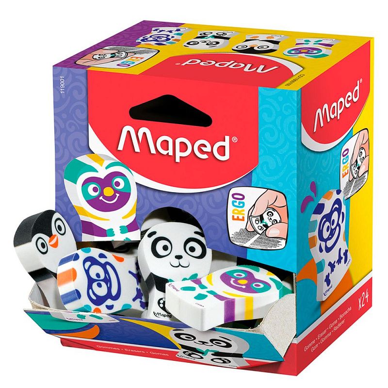 Ластик Maped "Ergo Fun", 1 шт, ассорти