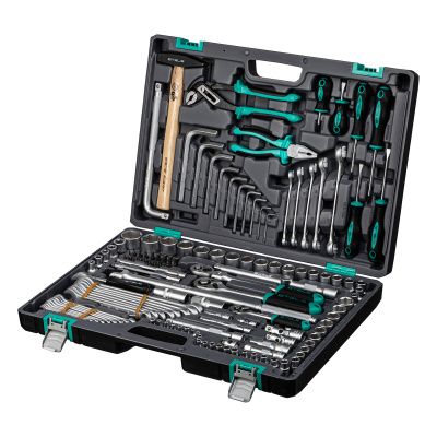 Набор инструментов 1/4'',3/8''&1/2'' CrV 142 пр. Stels 14107