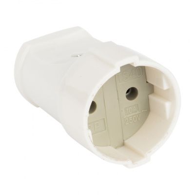 Гнездо штепсельное б/з бел, 10А 250В EKF PROxima ASG10-10