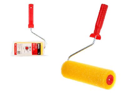 Валик поролоновый структурный, мелкопористый с ручкой STARTUL PROFI