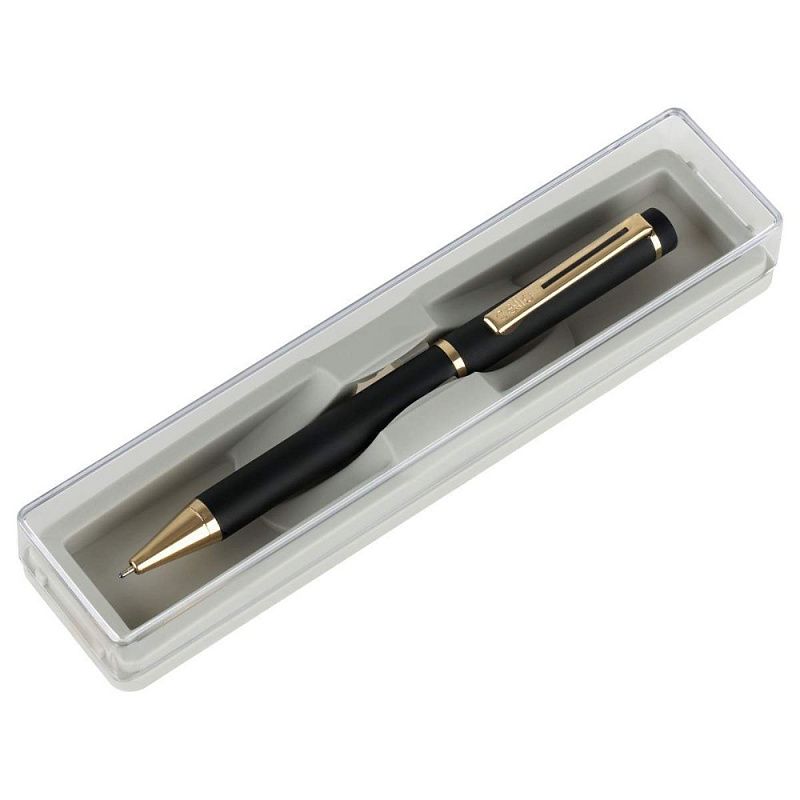 Ручка шариковая автоматическая "Origin", 0.7 мм, черный, золотистый, стерж. синий