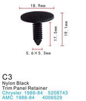 Клипса для крепления внутренней обшивки а/м Крайслер пластиковая, 100 шт Forsage C0003(Chrysler)