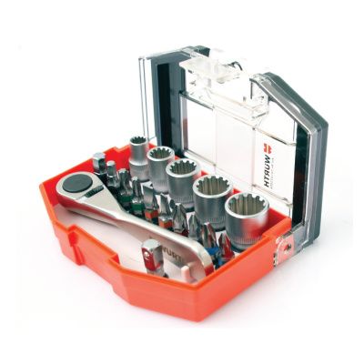 Набор бит и головок + трещотка 1/4", 17 шт. WÜRTH 561425006
