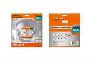 Диск пильный 250×32×2,7 мм, 60 зубов, по дереву, Sturm! 9020-250-32-60T