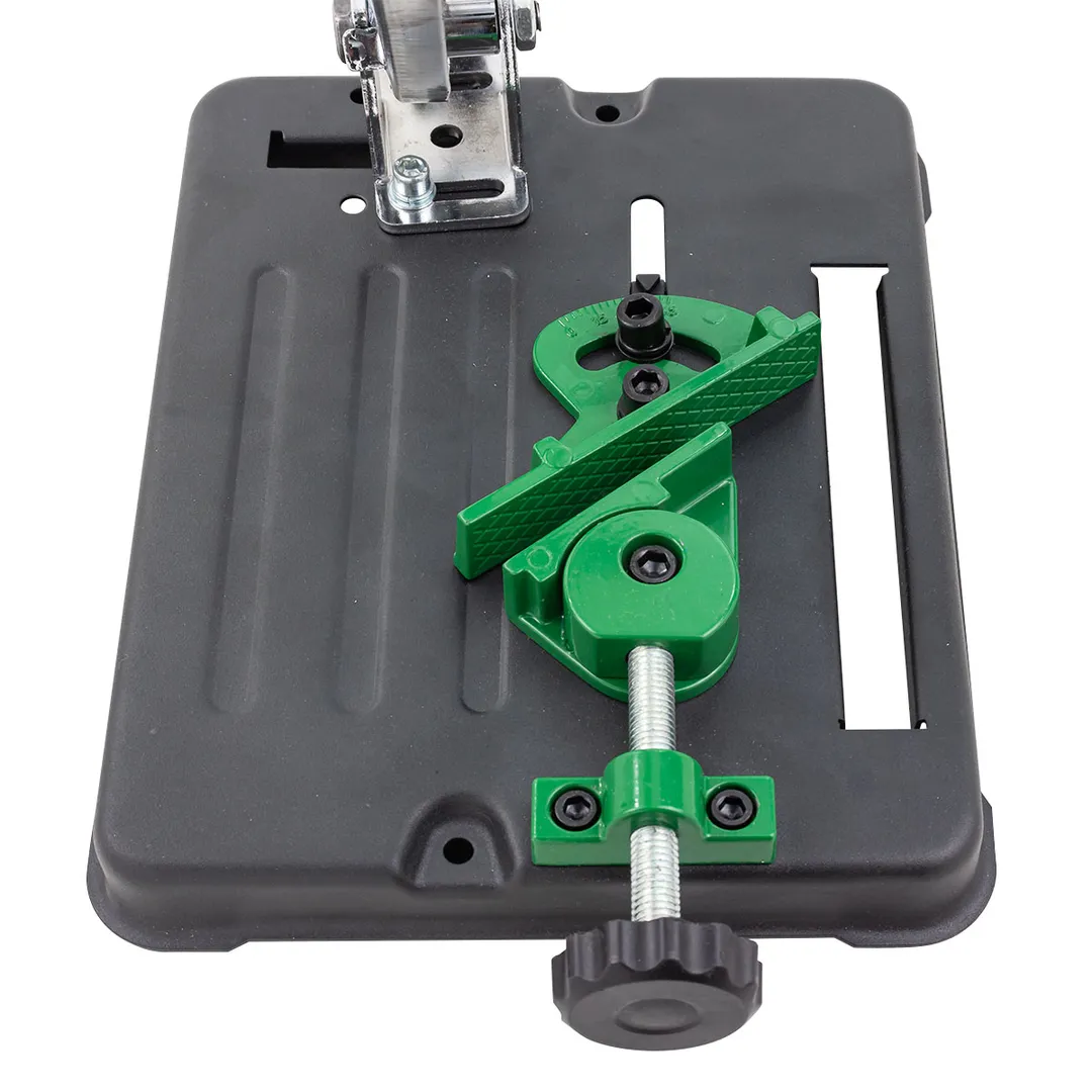 Стойка для УШМ Ø100, 115, 125 мм, высота 260 мм, ход зажима 0-75 мм, размер стола 240х190 мм, глубина пропила 30 мм RockForce RF-PEX-612501