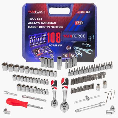 Набор инструментов 108 пр. 1/4''&3/8'', 6-гр. YATAFORCE YF-41082-5DS