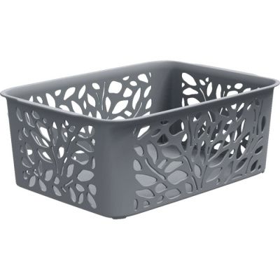 Корзина Leaves 4л 258×186×100мм (серый) Полимербыт 4344801