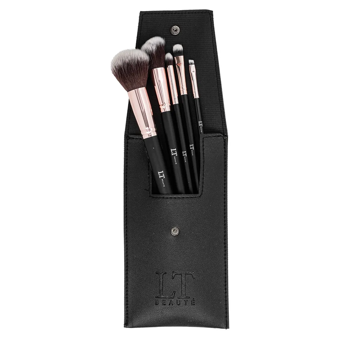 Кисти для макияжа, набор 5 пр. La and Te beaute LT-MBS2(черный)