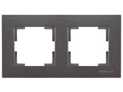 Рамка 2-ая горизонтальная дымчатая, RITA, Mutlusan 22208001295