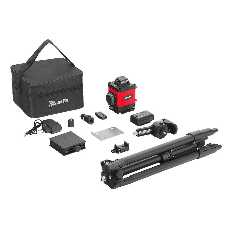 Лазерный уровень м-призм. ML 360-4 Pro SET, 30 м, акк. Li 3000 мАч, состоит из 2 частей MTX 350845