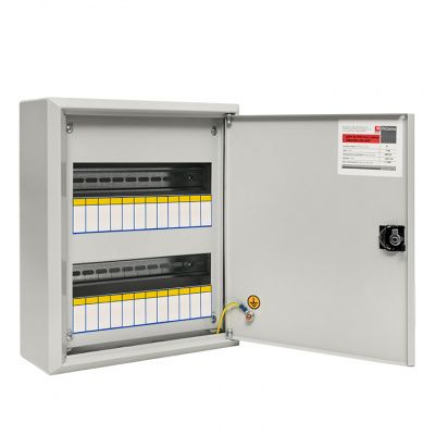Щит распред, навесной ЩРН-24 пласт,замок (350х300х120) IP31 EKF PROxima mb21-24n