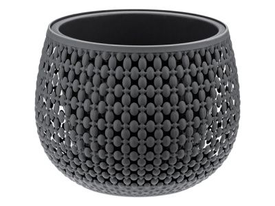 Кашпо ПИРУЛА 1,5 л с поддоном, графитовый IDEA М3100