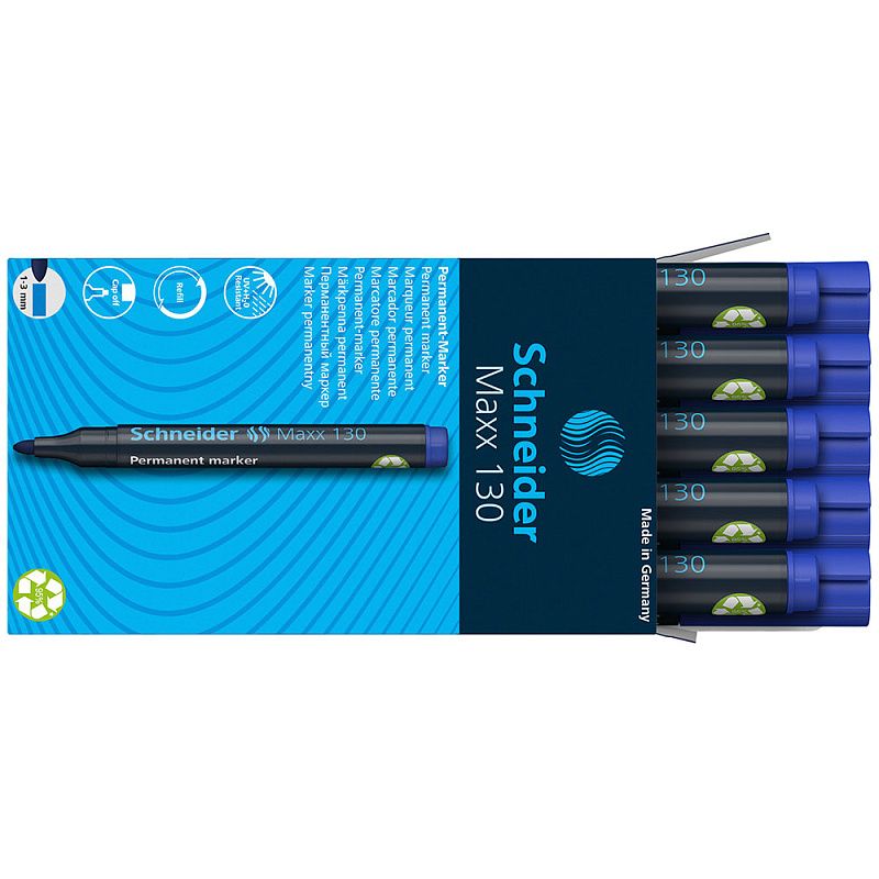 Маркер перманентный "Schneider Maxx 130", синий