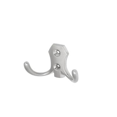 Крючок меб. двухрожковый мет. WP89 матовый хром AKS 62135