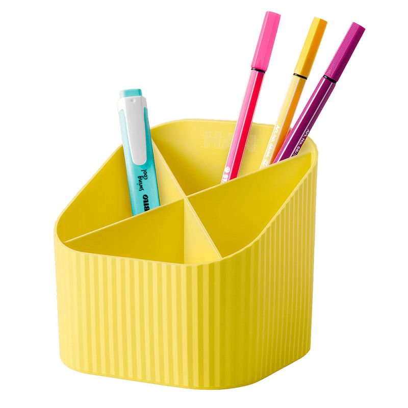 Подставка для канцелярских мелочей "Re-X-LOOP", желтый