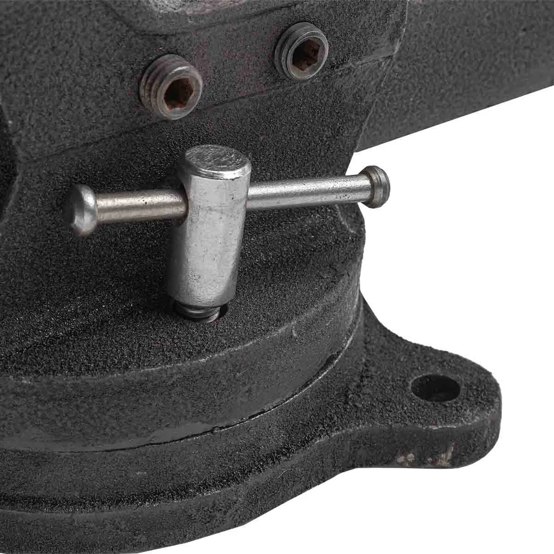 Тиски стальные поворотные с наковальней и съемными губками+захват для труб+захват для труб 100 мм RockForce RF-6540604