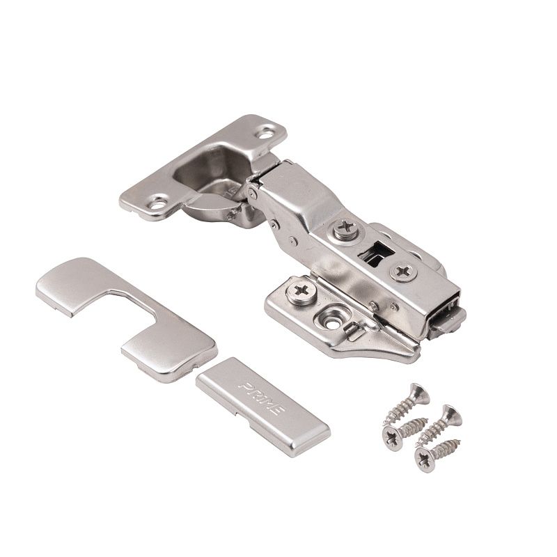 Петля полунакладная с доводчиком 48мм h2 clip-on 3D, саморезы, заглушки, упак 2 шт., PRIME by AKS 112646