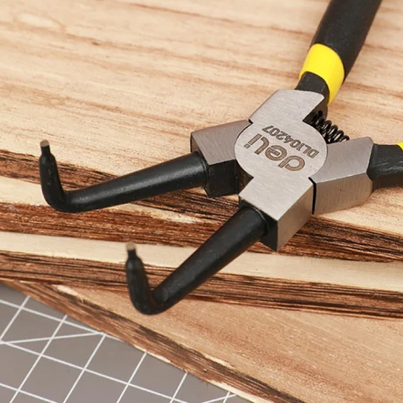 Съемник стопорных колец 90° 180 мм сжим Deli YS EDL104207