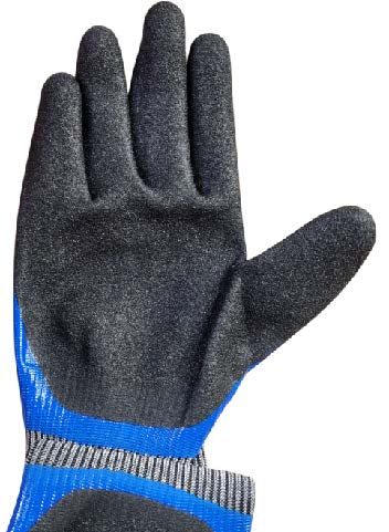 Перчатки защитные от минимальных рисков, покрыты нитрилом, латексная защита, Blue Tech, р. 9, WUMAX 1899407209