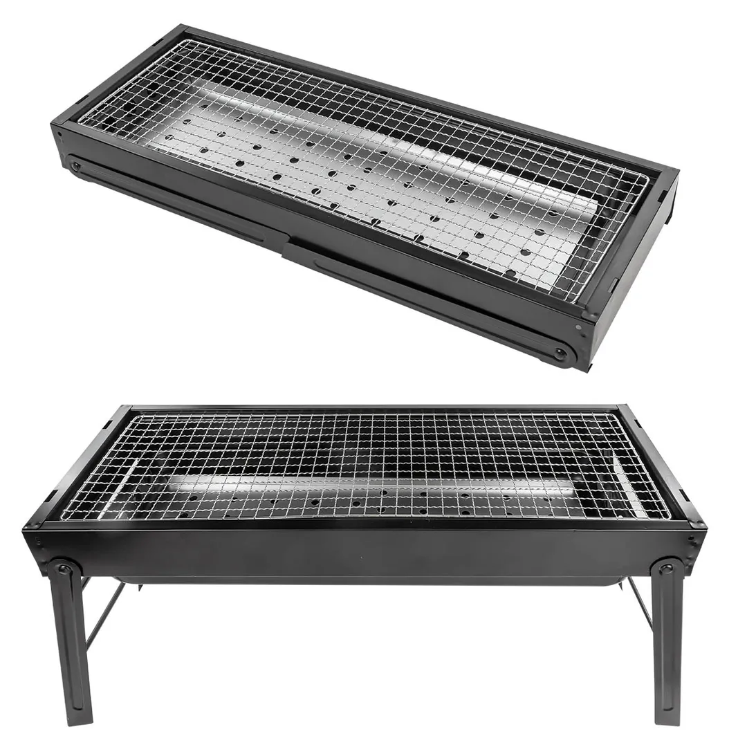 Мангал складной с решеткой для барбекю и съемным дном 60х22х6.5см/60х22х31 см WMC TOOLS WMC-TL-600