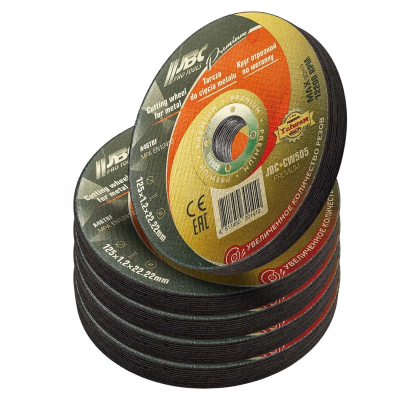 Круг отрезной по металлу 125x1,2x22,2 мм, 50 шт JBC JBC-CW505 PREMIUM[50шт к-т]