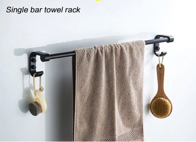 Полотенцедержатель, авиационный алюминий, черный Ledeme L5501