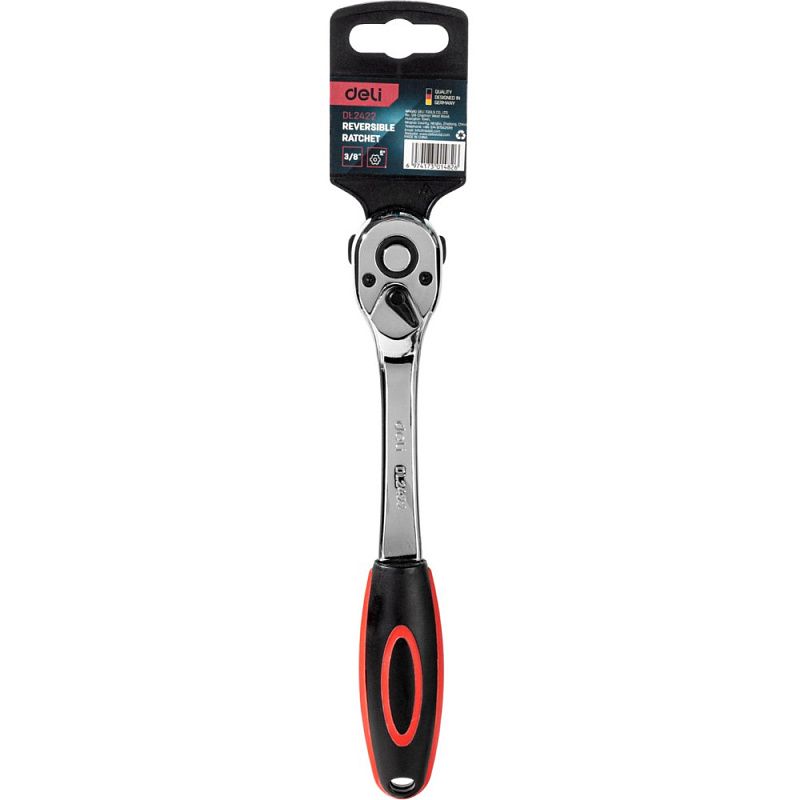 Трещотка 3/8", 200 мм, 72 зуба Deli RS EDL2422